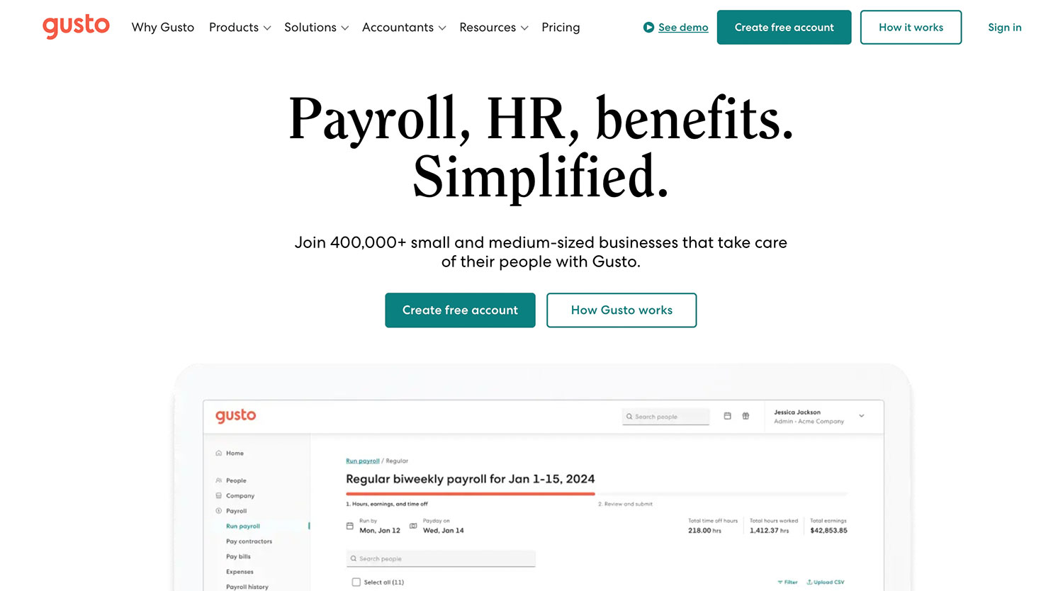 Primary and secondary buttons example