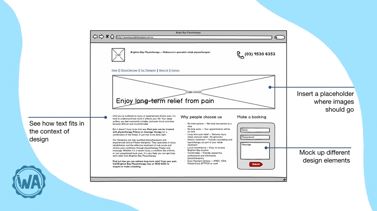 Bridging the gap between content and design with wireframes