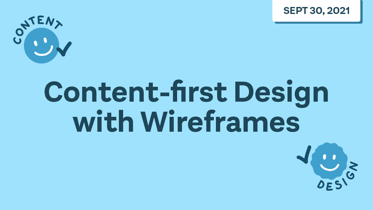 Content-first design with wireframes - Webinar