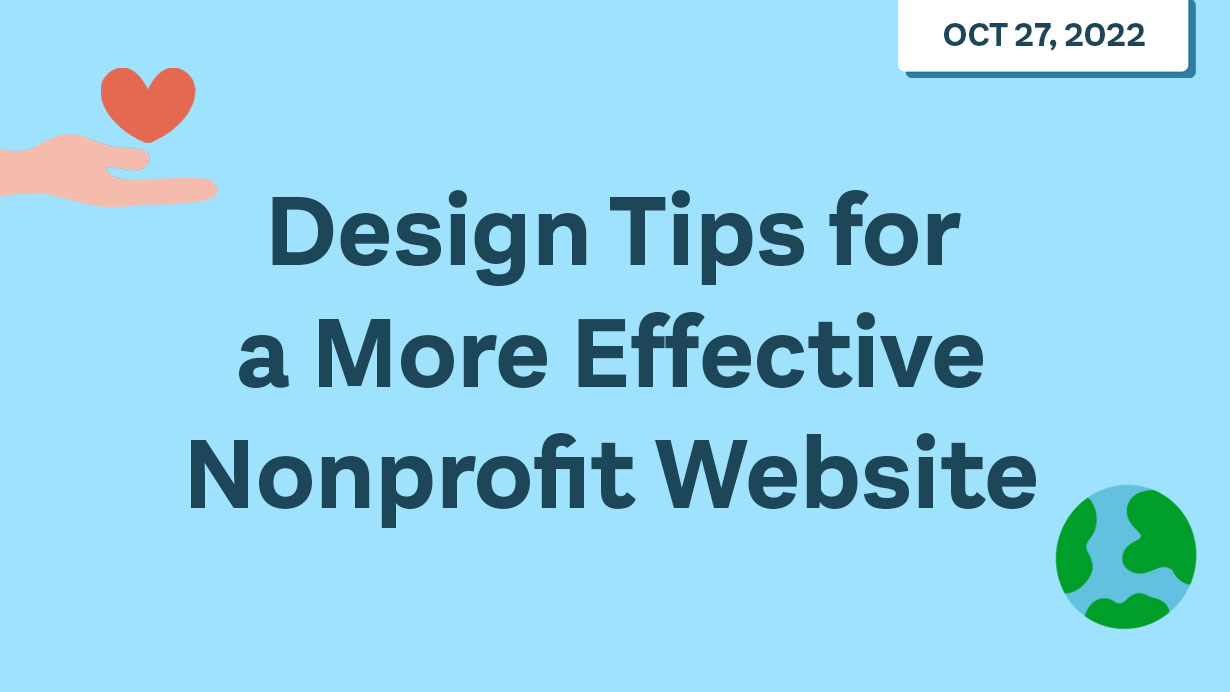 Design tips for a more effective nonprofit website - Webinar