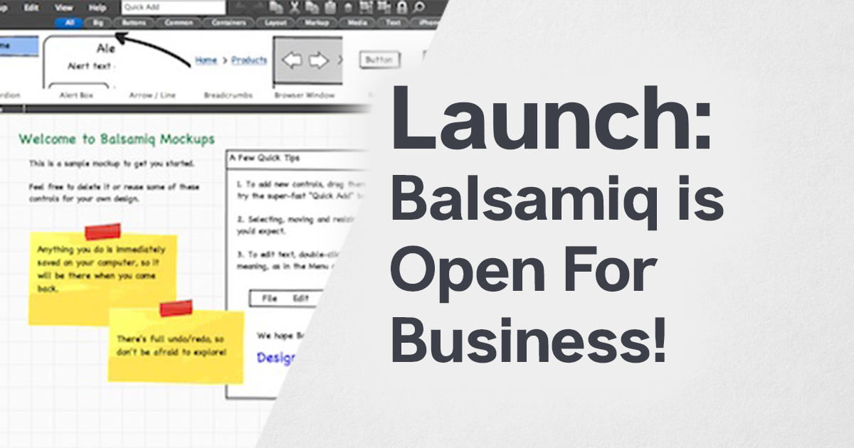 Launch: Balsamiq is open for business!