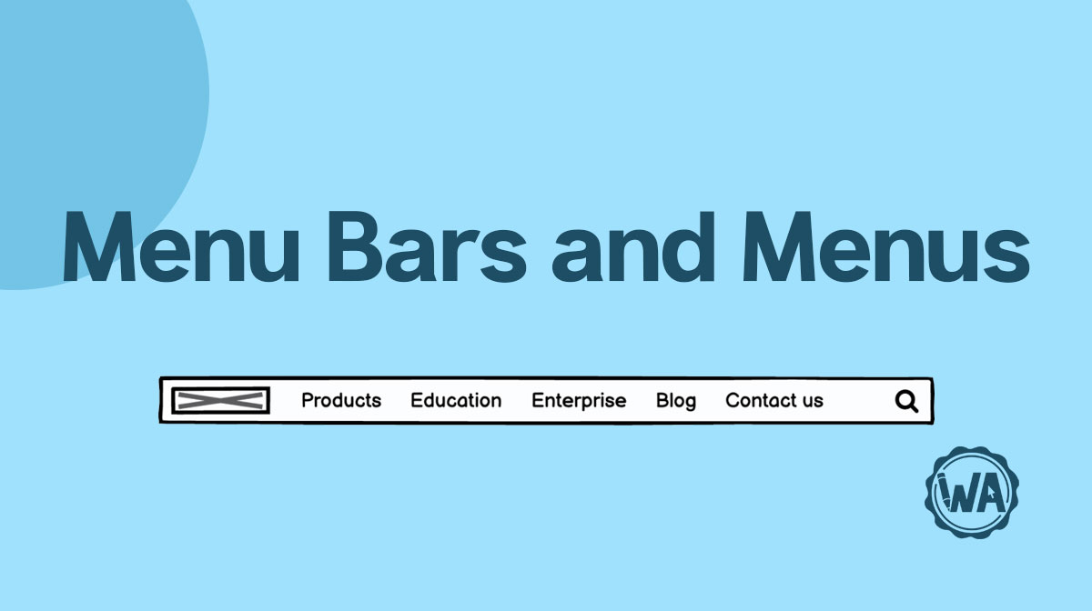 Menu bar and menu guidelines