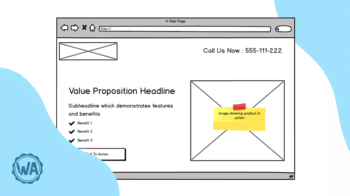 Perfect landing page wireframes