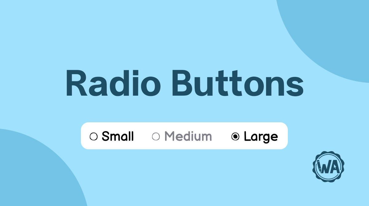 Radio button guidelines