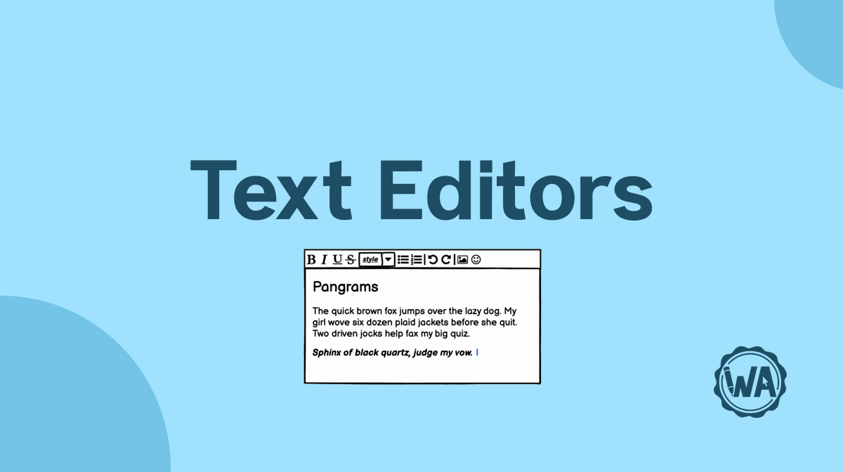 Text editor guidelines