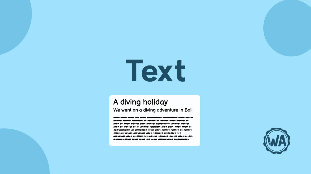 Text guidelines