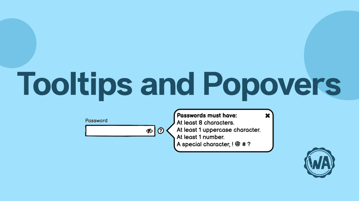 Tooltip and popover guidelines