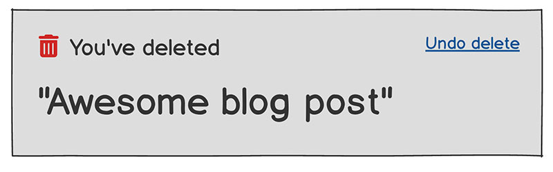 Button design for undo action