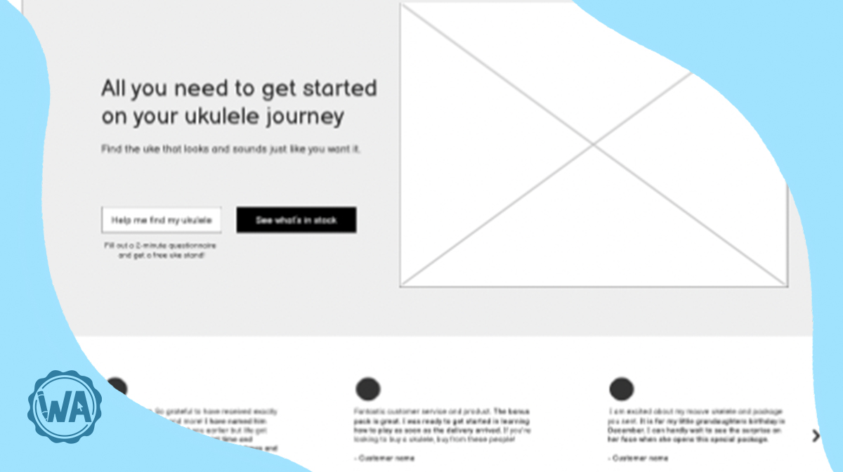 Wireframing website copy for product people