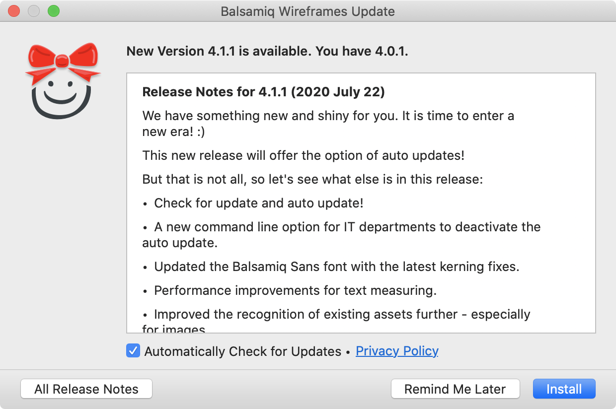 Balsamiq Wireframes for Desktop 4.1 - Future proofing