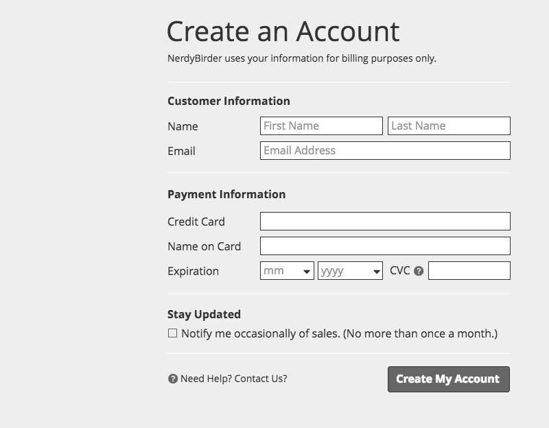 Improved form without alignment guides