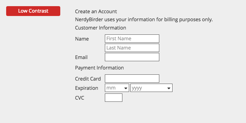 Low contrast example