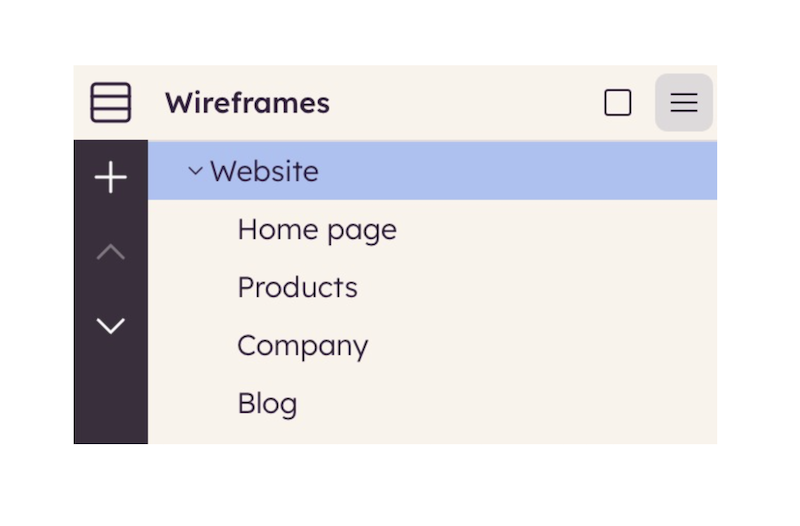 How to organize wireframes by using a hierarchy