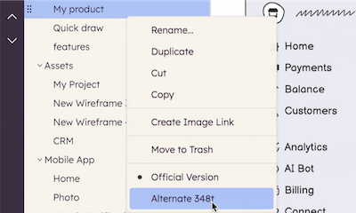 How to link to alternates