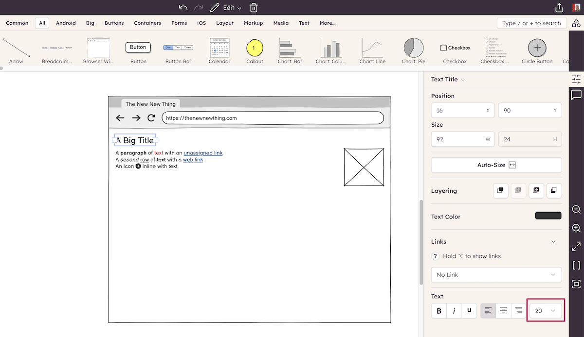 Property Inspector for a Title control